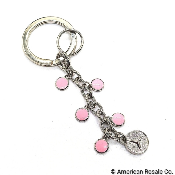 Mercedes Benz Accessories - Genuine Mercedes Benz Multi Charm Fob Keychain Fob Purse Charm Silver in Pink